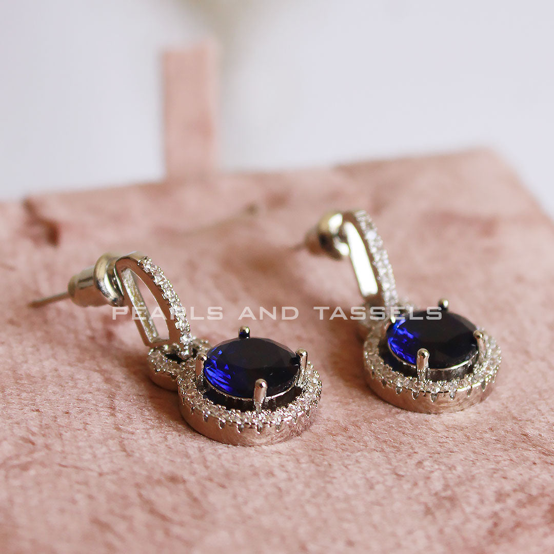 Sapphire Zircon Earings