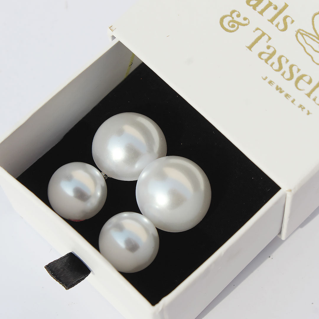 Double Pearl Paradise Earings