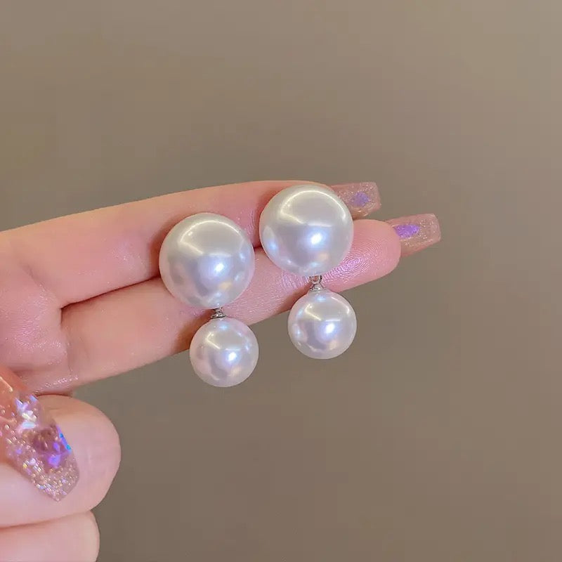 Double Pearl Paradise Earings