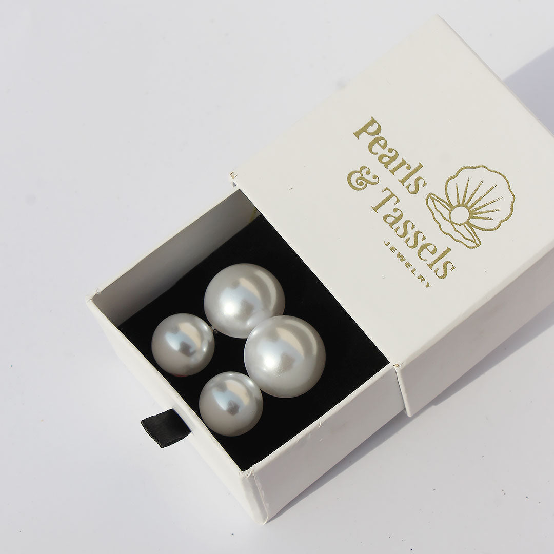 Double Pearl Paradise Earings