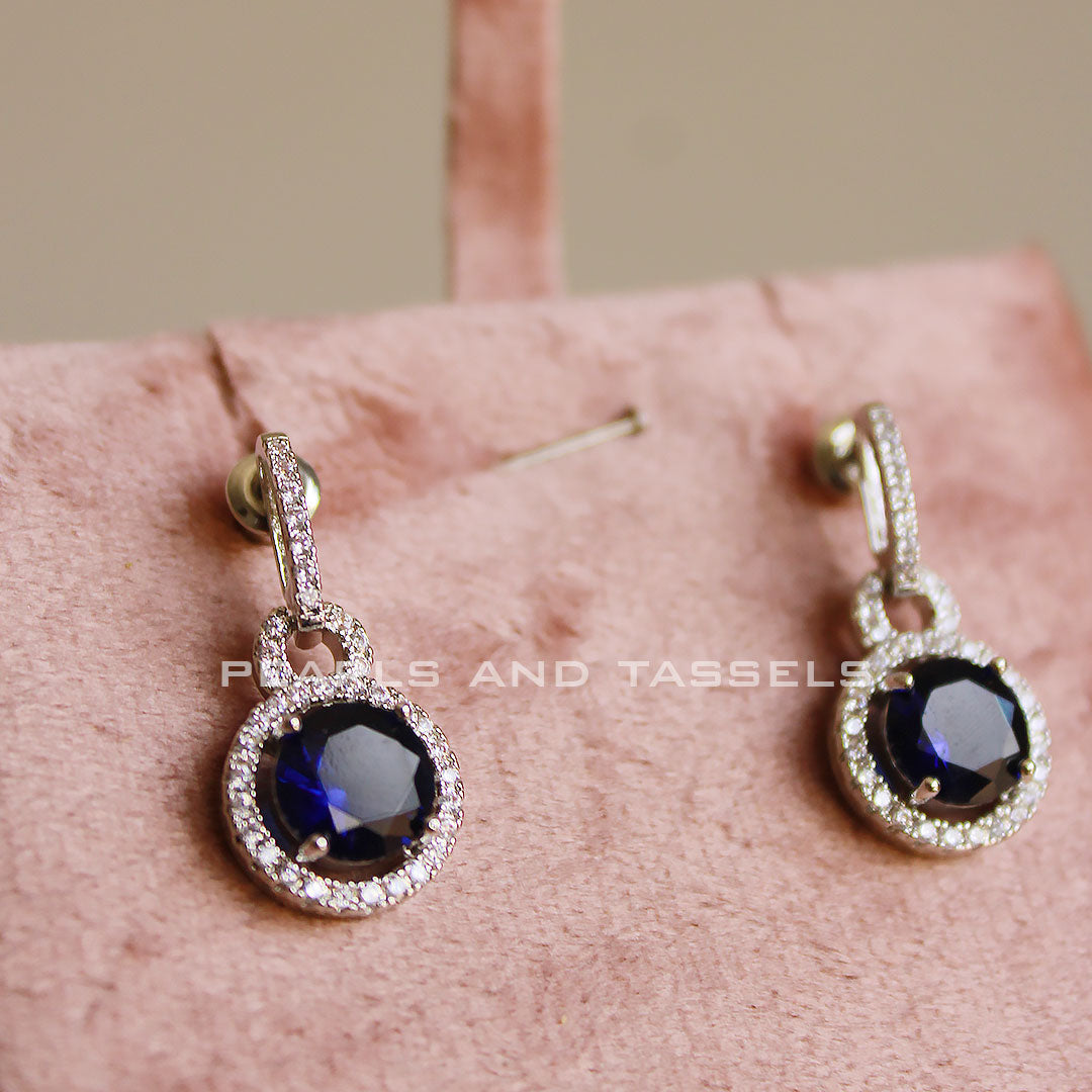 Sapphire Zircon Earings