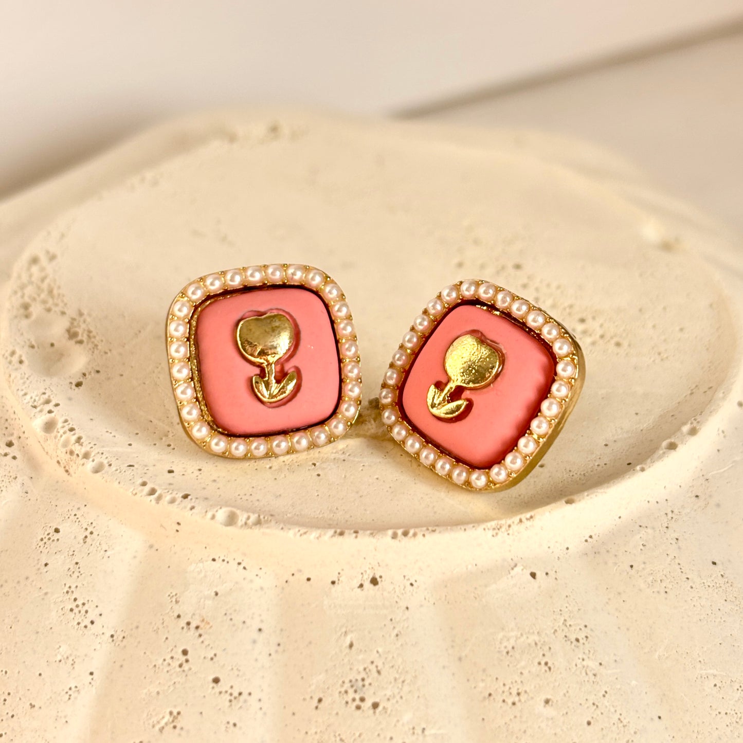 Pink Cubic Stud