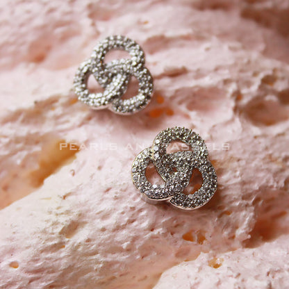 Tri loop Zircon Studs