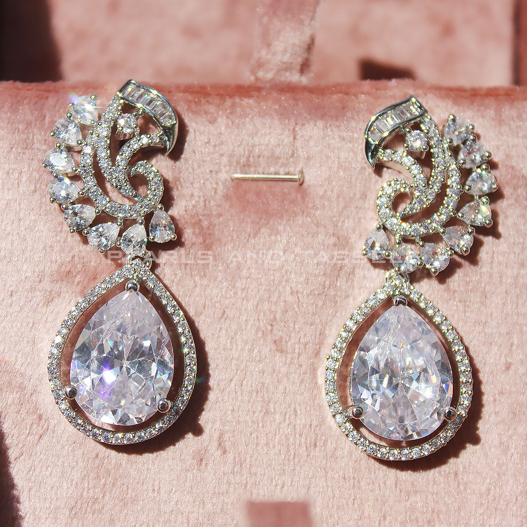 Crystal Glam Zircon Earrings
