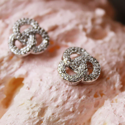 Tri loop Zircon Studs