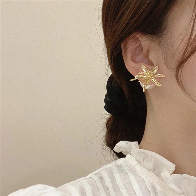 Abstract Flower Earrings