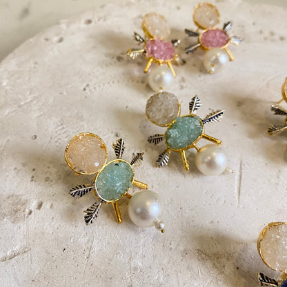 Bee Crystal Earrings