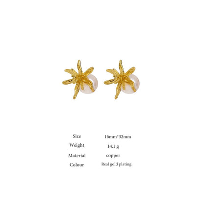 Abstract Flower Earrings